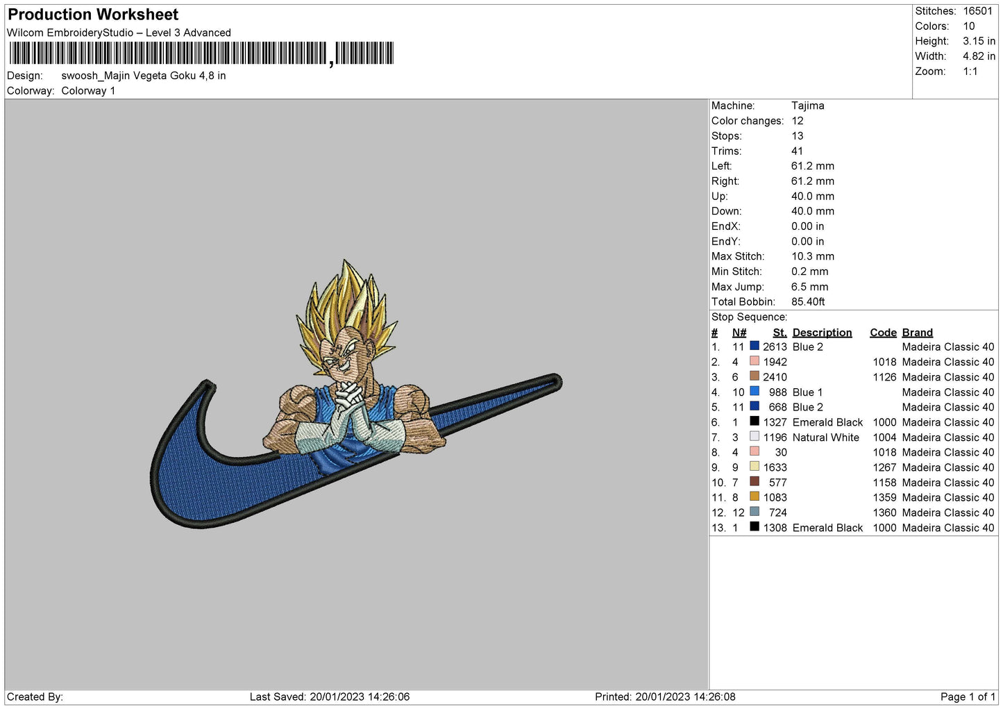 Majin Vegeta Swoosh