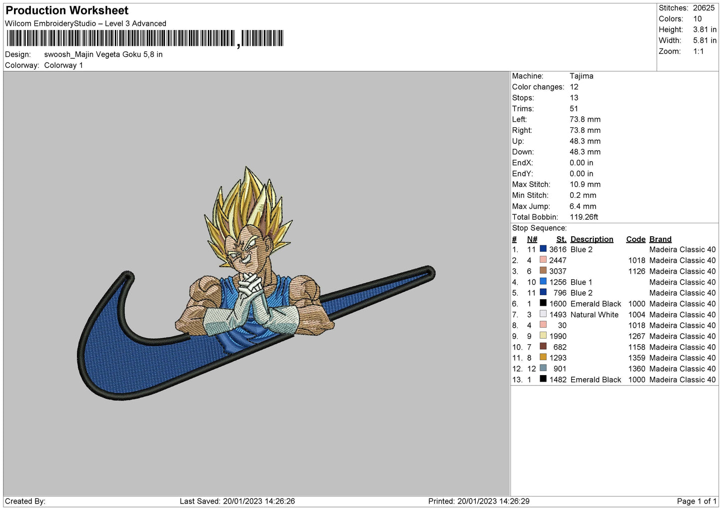 Majin Vegeta Swoosh