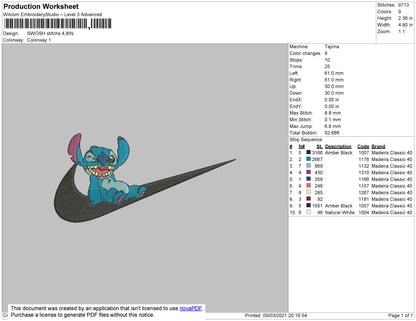 Stitch Nike Swoosh