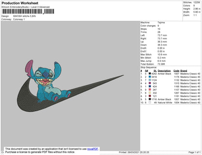 Stitch Nike Swoosh