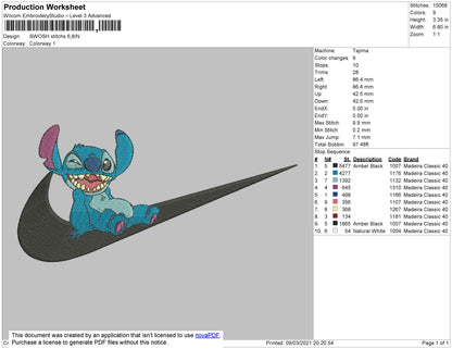 Stitch Nike Swoosh