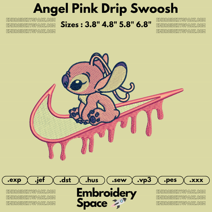 Angel Pink Drip Swoosh