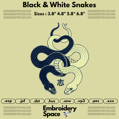 Black & White Snakes