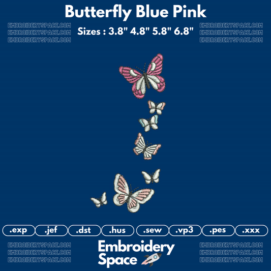 Butterfly Blue Pink