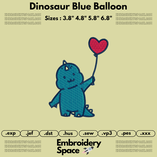 Dinosaur Blue Balloon