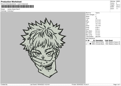 Jujutsu Kaisen Itadori Sukuna Face