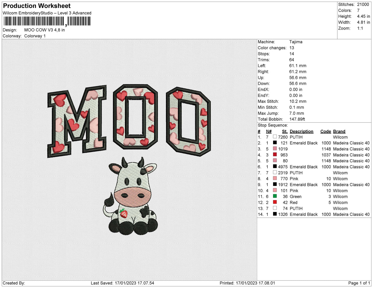 Moo Cow Pink