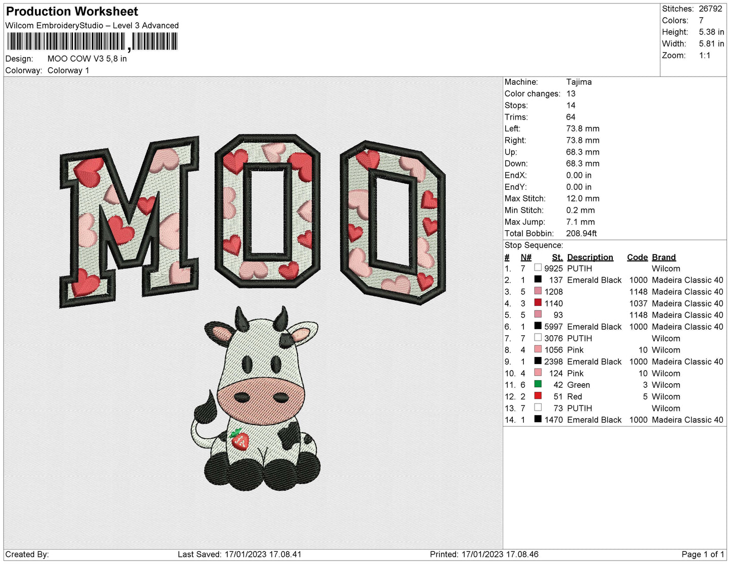 Moo Cow Pink