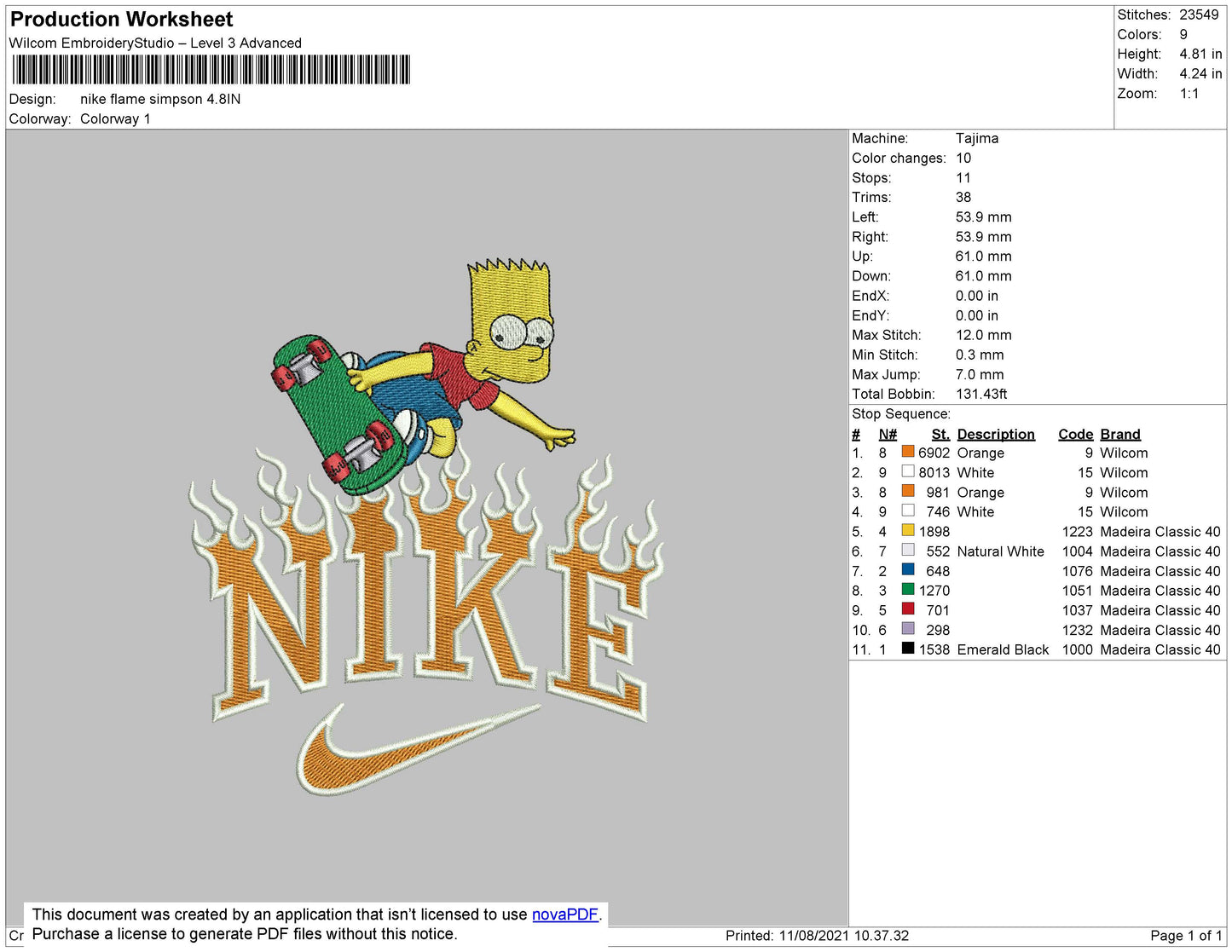 Swoosh Bart Simpson