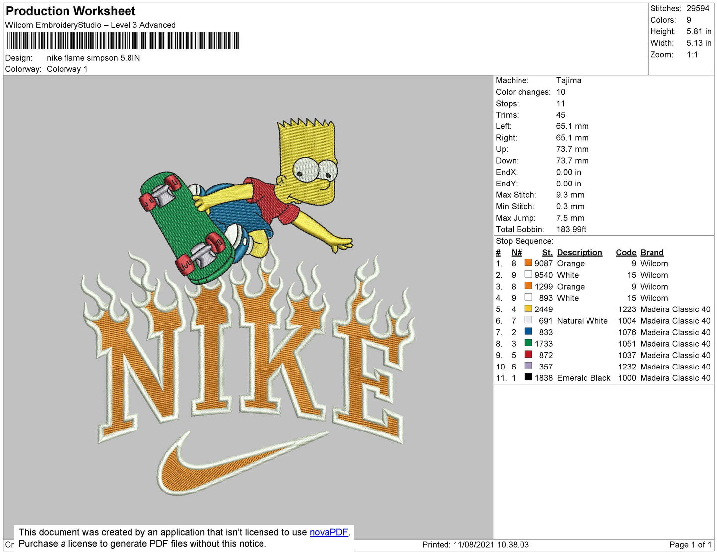 Swoosh Bart Simpson