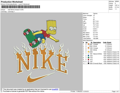 Swoosh Bart Simpson