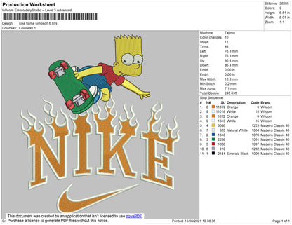 Swoosh Bart Simpson