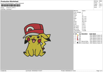 Pikachu Cap