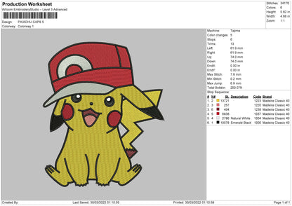 Pikachu Cap