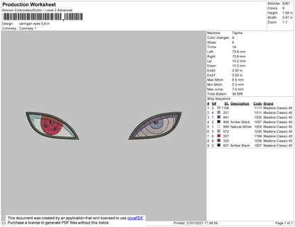 Sharingan Eyes Naruto