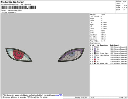 Sharingan Eyes Naruto