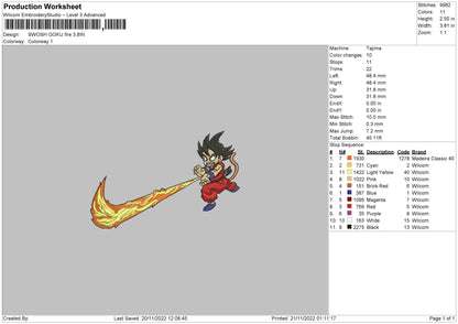 Goku Fire Swoosh