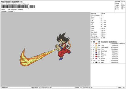 Goku Fire Swoosh