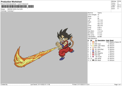 Goku Fire Swoosh