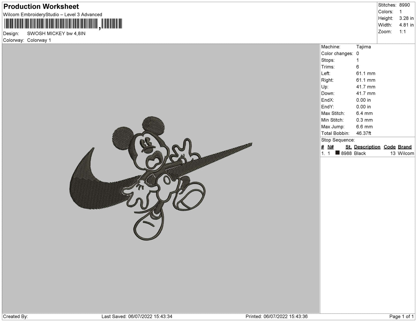 Mickey Mouse Swoosh