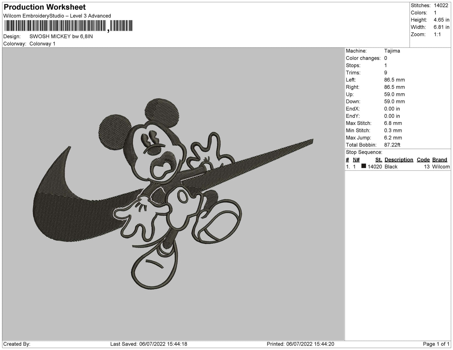 Mickey Mouse Swoosh