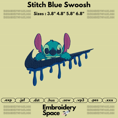 Stitch Blue Swoosh