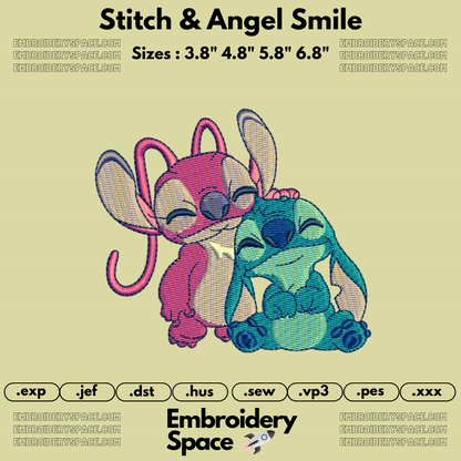 Stitch & Angel Smile