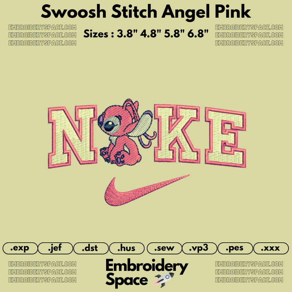 Swoosh Stitch Angel Pink