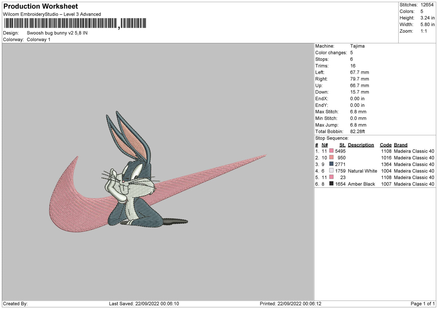 Bugs Bunny Swoosh