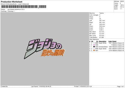 Jojo Bizzare Adventure Logo