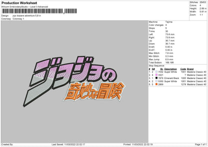 Jojo Bizzare Adventure Logo