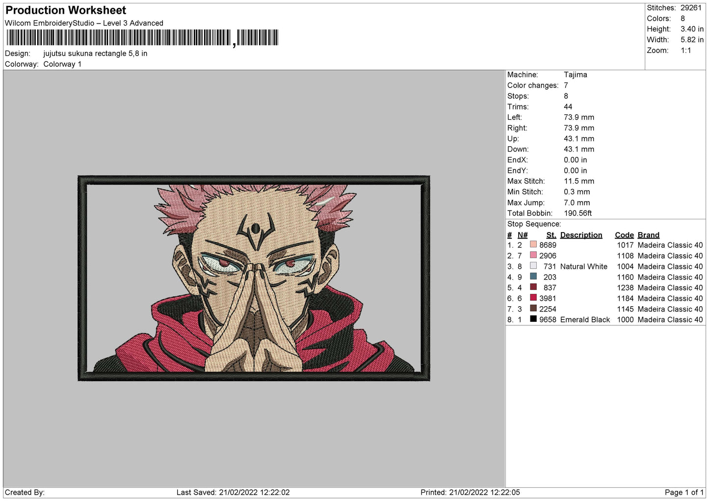 Jujutsu Kaisen Sukuna Rectangle