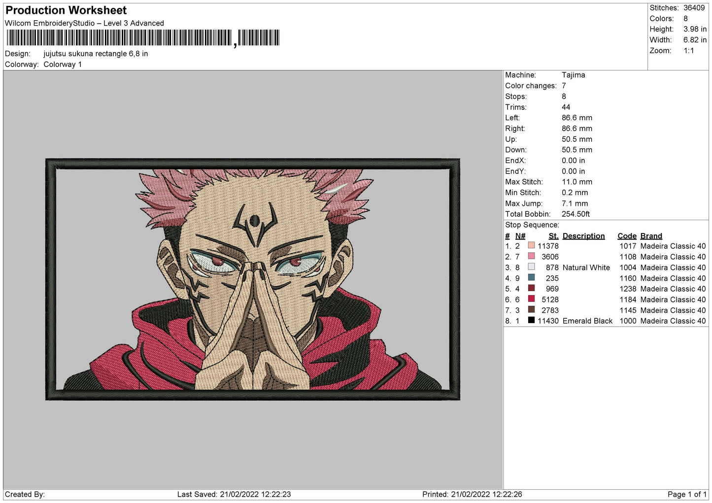 Jujutsu Kaisen Sukuna Rectangle