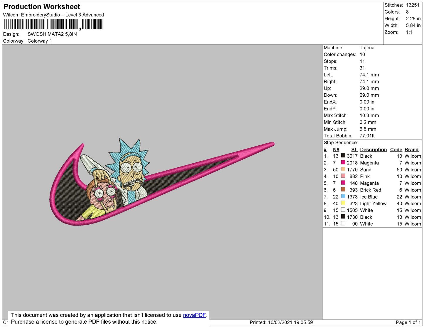 Rick & Morty Swoosh