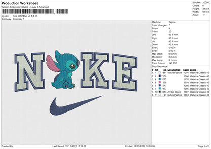 Swoosh Stitch Blue