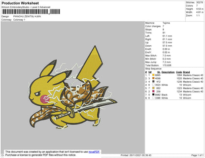 Pikachu Zenitsu