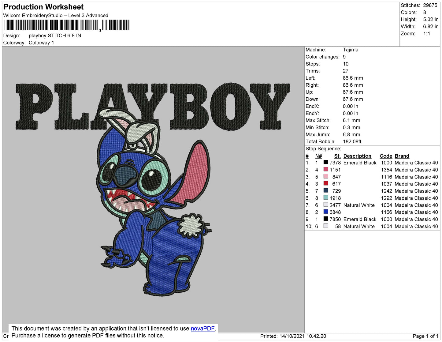 Playboy Stitch