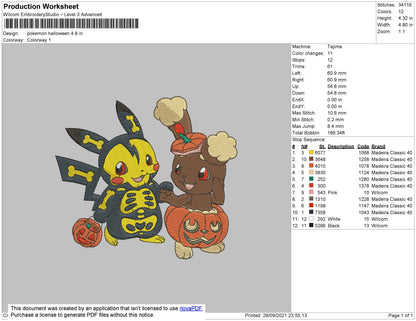 Pikachu Pokemon Halloween