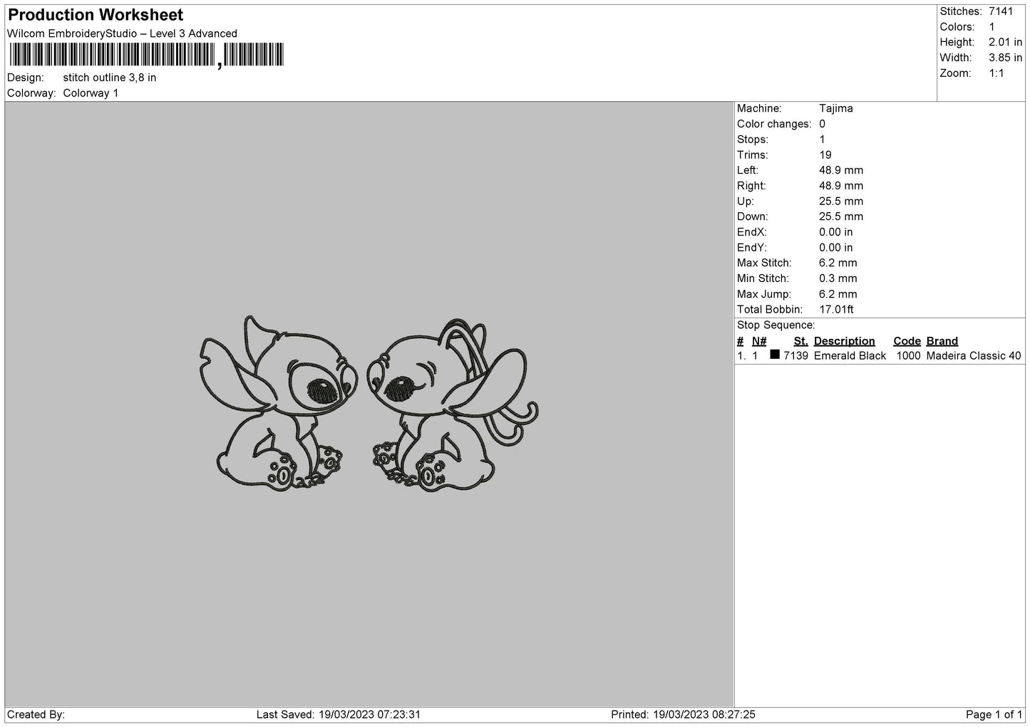 Stitch Outline