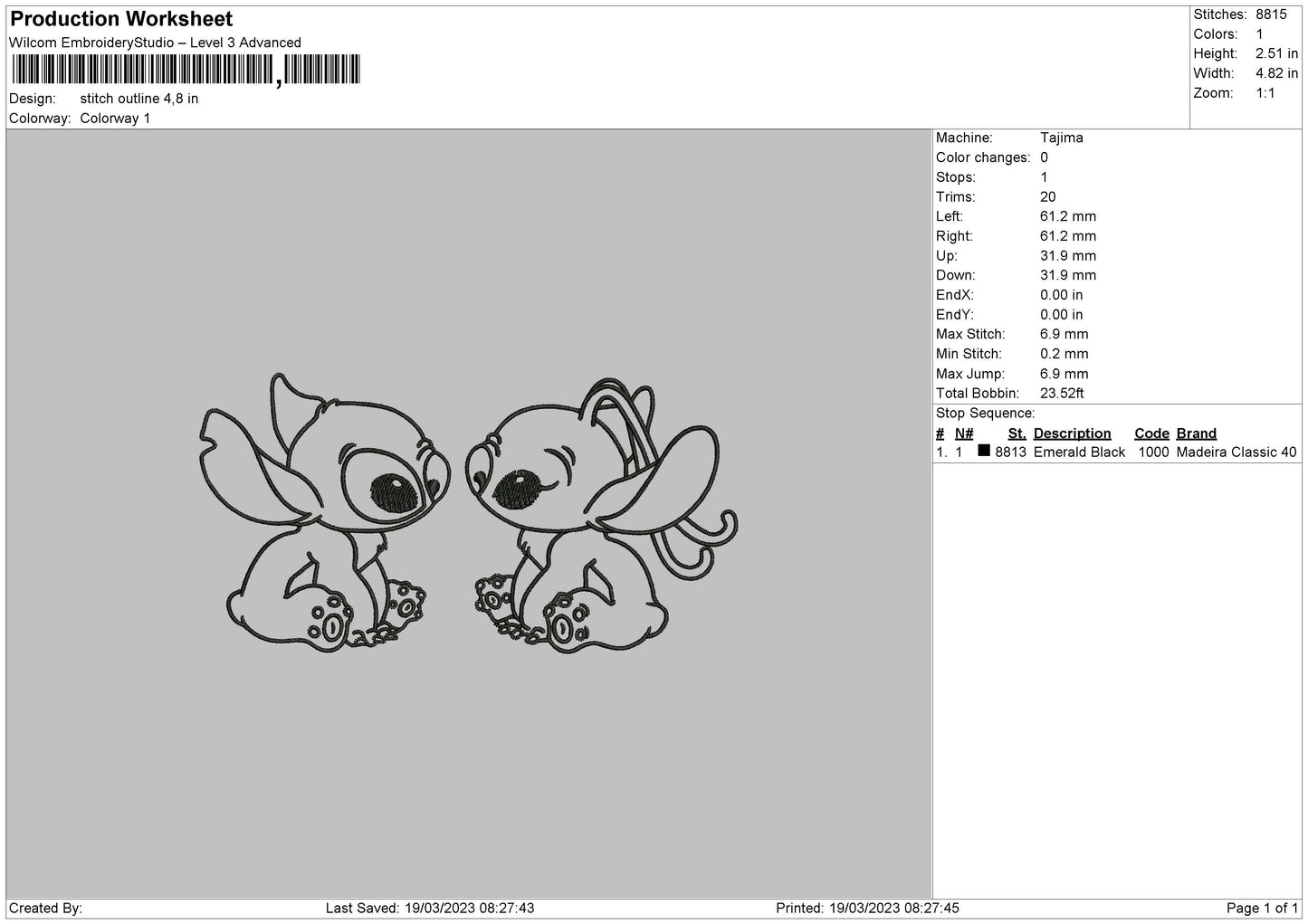 Stitch Outline