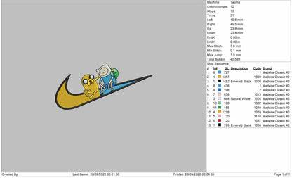 Jake & Finn Adventure Time Swoosh 2