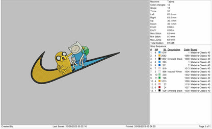 Jake & Finn Adventure Time Swoosh 2