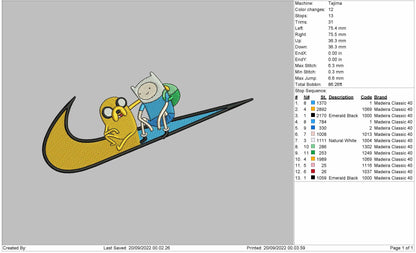 Jake & Finn Adventure Time Swoosh 2