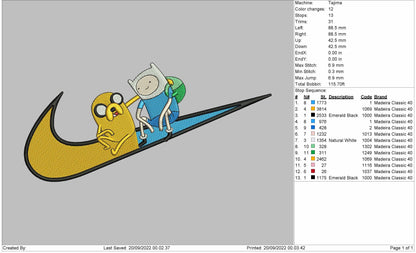 Jake & Finn Adventure Time Swoosh 2