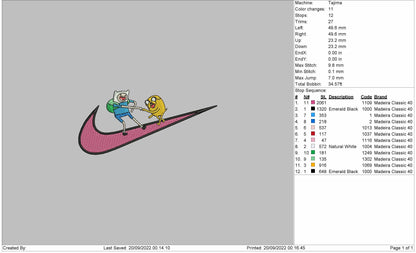 Jake & Finn Adventure Time Swoosh