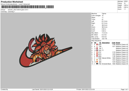 Goku Super Saiyan 4 Swoosh