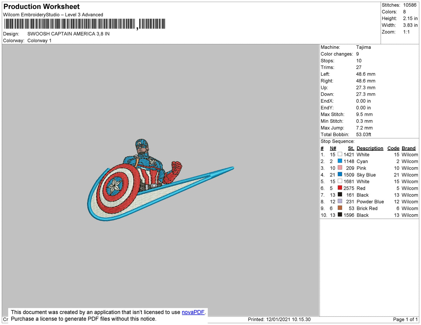 Captain America Swoosh