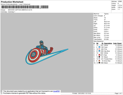 Captain America Swoosh