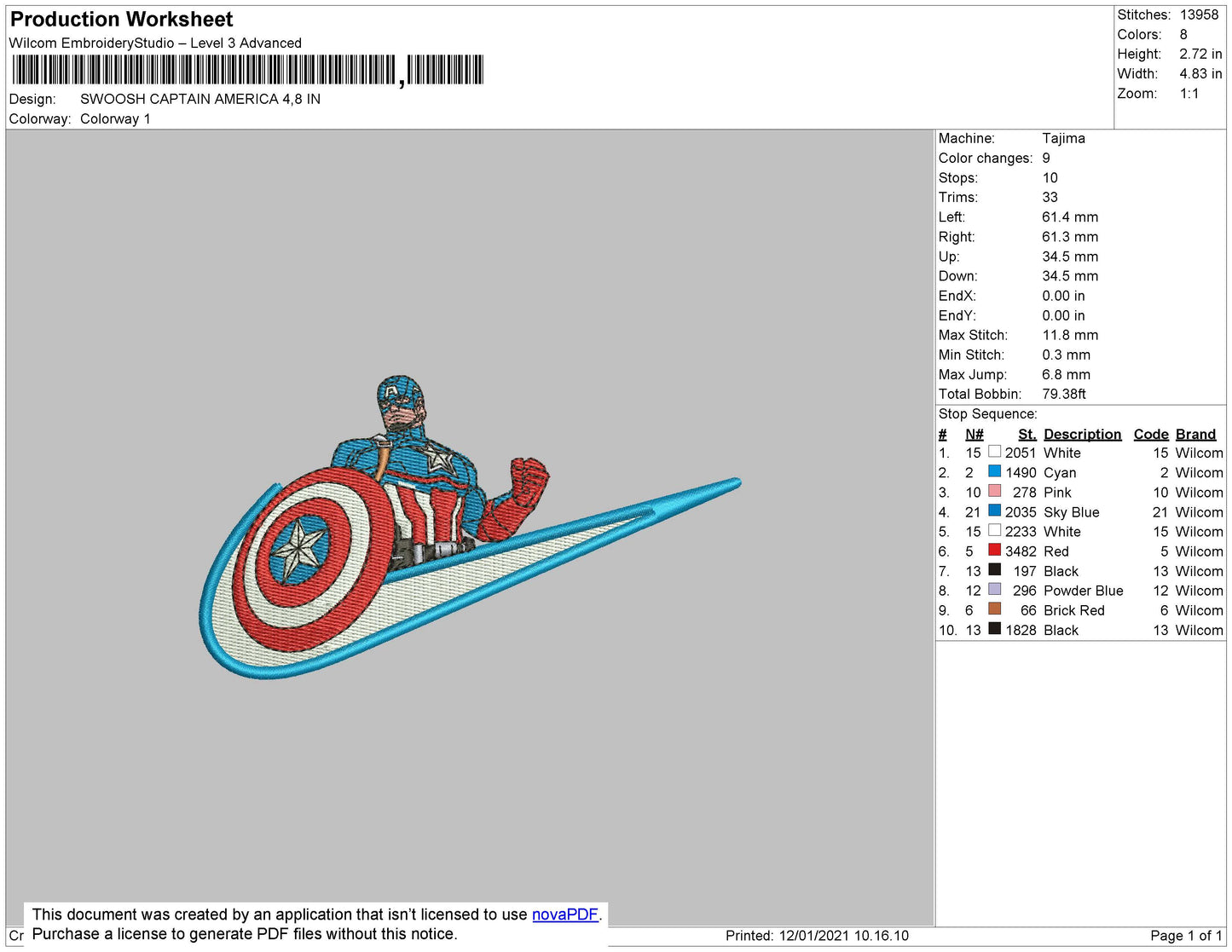 Captain America Swoosh