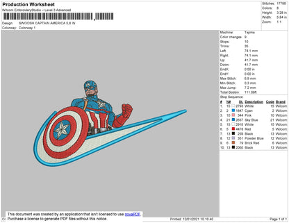 Captain America Swoosh